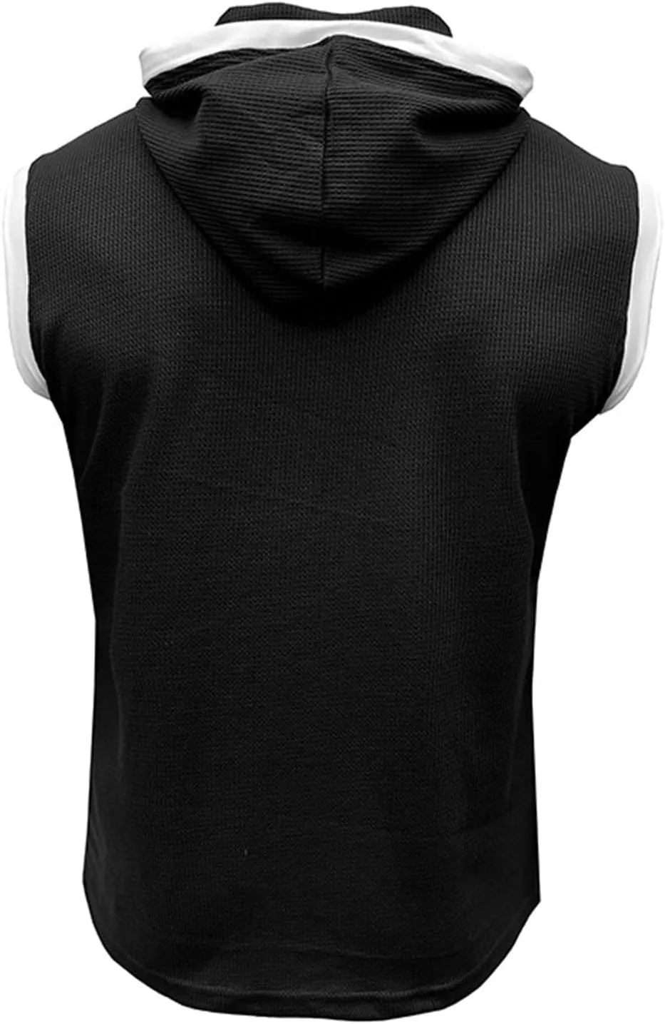 Men's Sleeveless Hoodie with Mask Casual Workout Gym Compression Tank Tops Summer Sleeveless Shirts Cool Hooded Sweatshirt