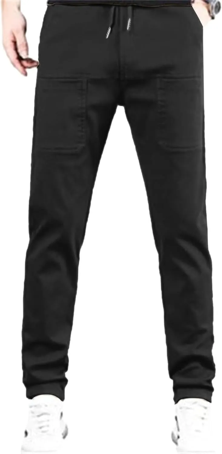 Men's Stretch Cargo Pants Lightweight Comfy Cargo Pants Multipants High Stretch Multi-Pocket Durable Cargo Pants