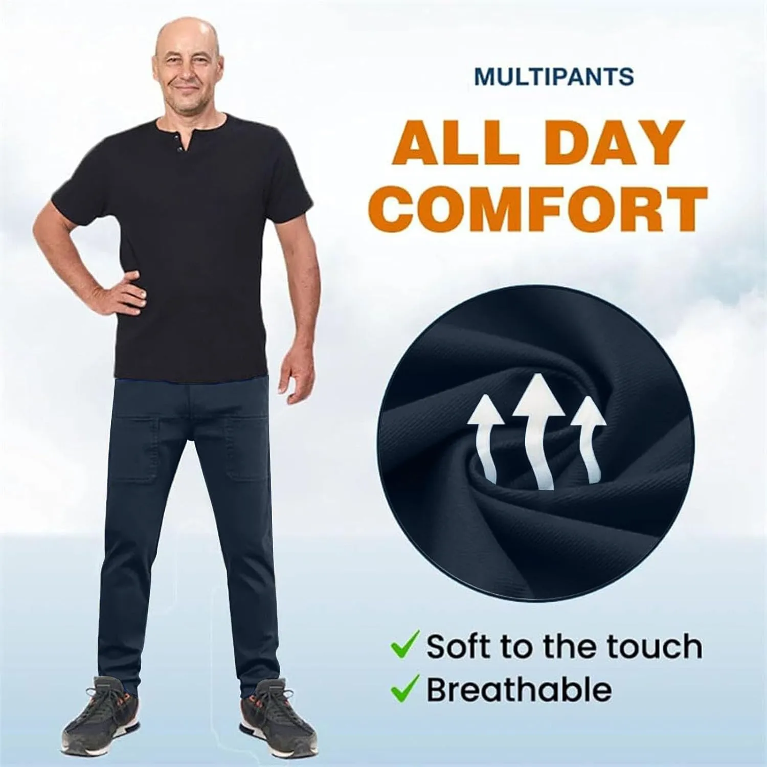 Men's Stretch Cargo Pants Lightweight Comfy Cargo Pants Multipants High Stretch Multi-Pocket Durable Cargo Pants