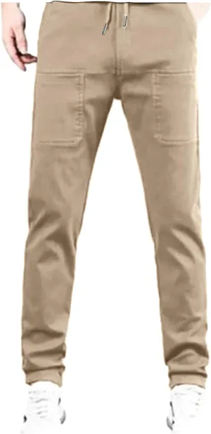 Men's Stretch Cargo Pants Lightweight Comfy Cargo Pants Multipants High Stretch Multi-Pocket Durable Cargo Pants