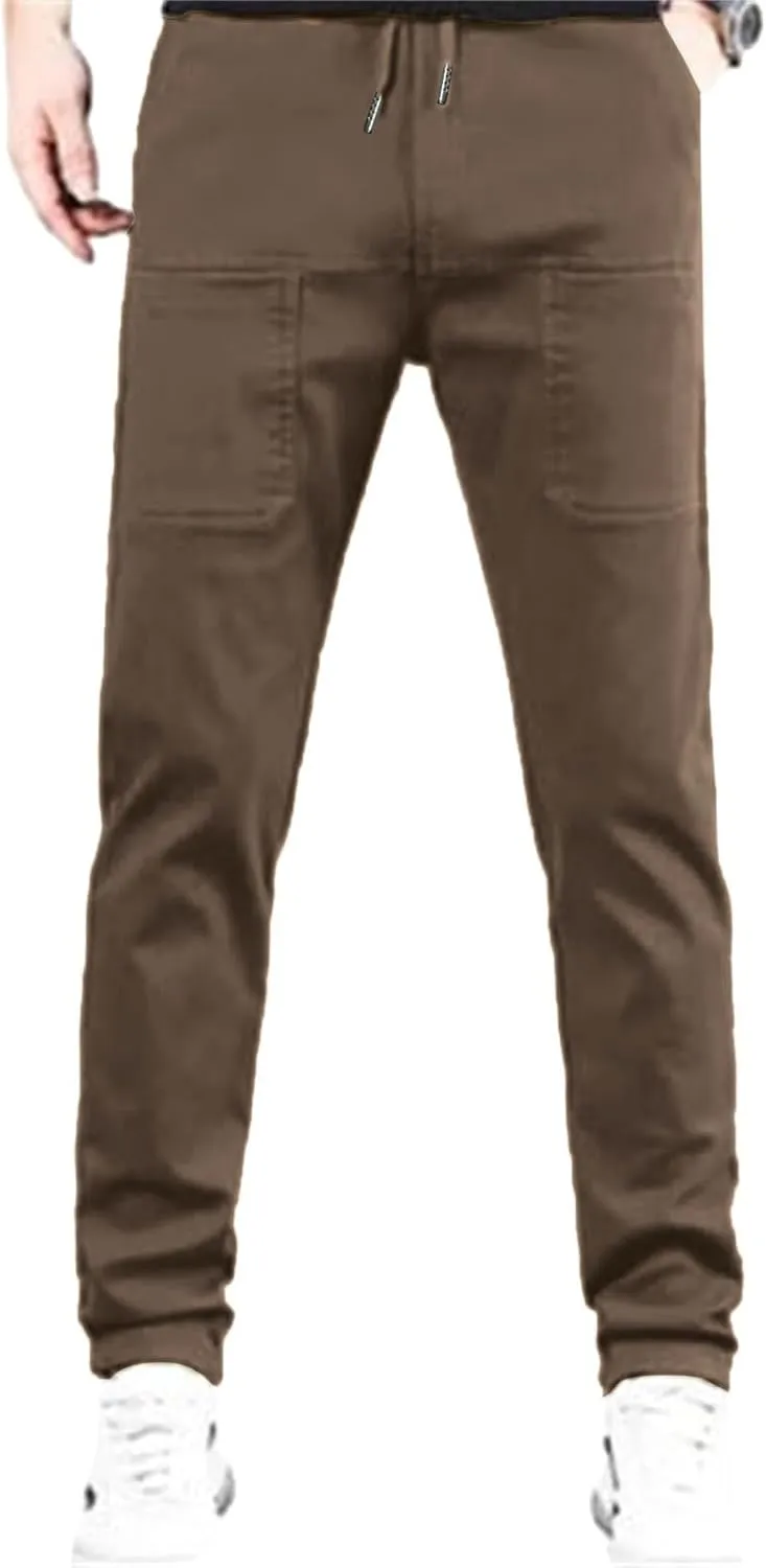 Men's Stretch Cargo Pants Lightweight Comfy Cargo Pants Multipants High Stretch Multi-Pocket Durable Cargo Pants