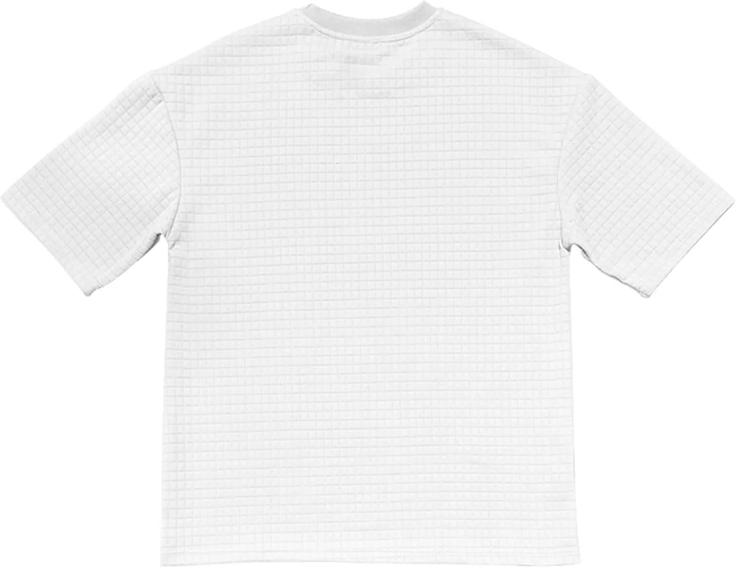 Mens Summer Casual Shirts Short Sleeve Waffle T-shirts Solid Color Crewneck Loose Tees Beach Tops
