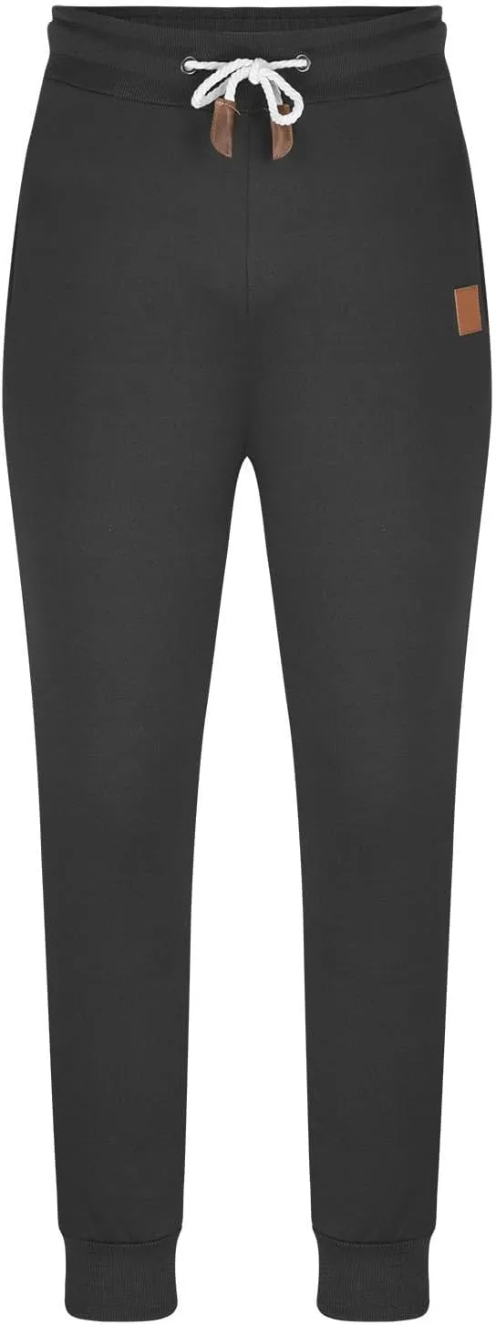 Mens Sweatpants Fleece Workout Joggers Lightweight Drawstring Cargo Pants Tapered Athletic Pants with Pockets