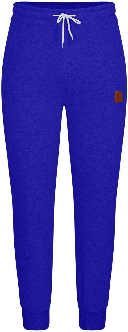 Mens Sweatpants Fleece Workout Joggers Lightweight Drawstring Cargo Pants Tapered Athletic Pants with Pockets