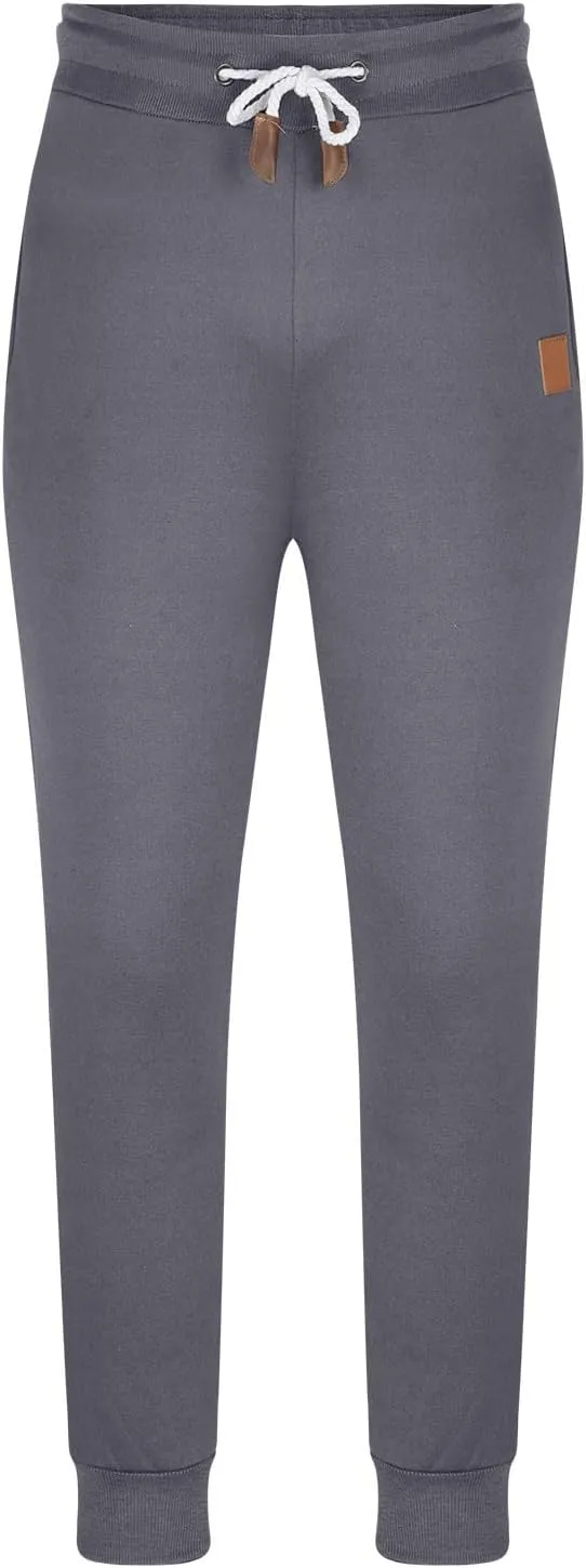 Mens Sweatpants Fleece Workout Joggers Lightweight Drawstring Cargo Pants Tapered Athletic Pants with Pockets