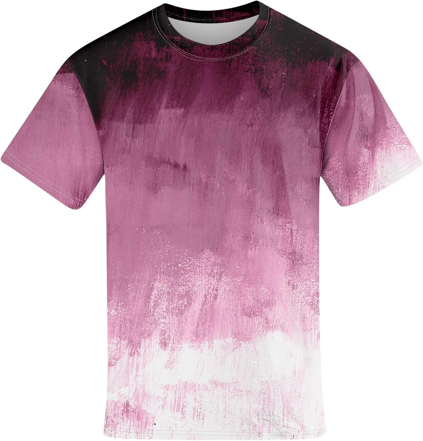 Men's Tie Dye T-Shirt Oversized Gradient Color Short Sleeve T-Shirt Summer Casual Crew Neck Loose Fit Tee Shirts