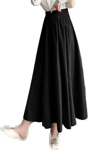 Mid-Length high-Waist A-line Pencil Skirt for Women,Slit Long Skirt