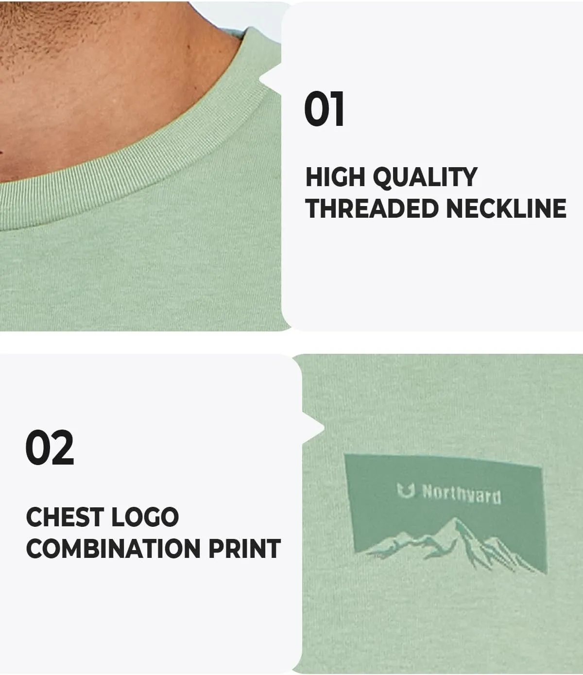 NORTHYARD Men's Heavyweight Cotton T-Shirts Crewneck Short Sleeve Fashion Casual Shirts for Men