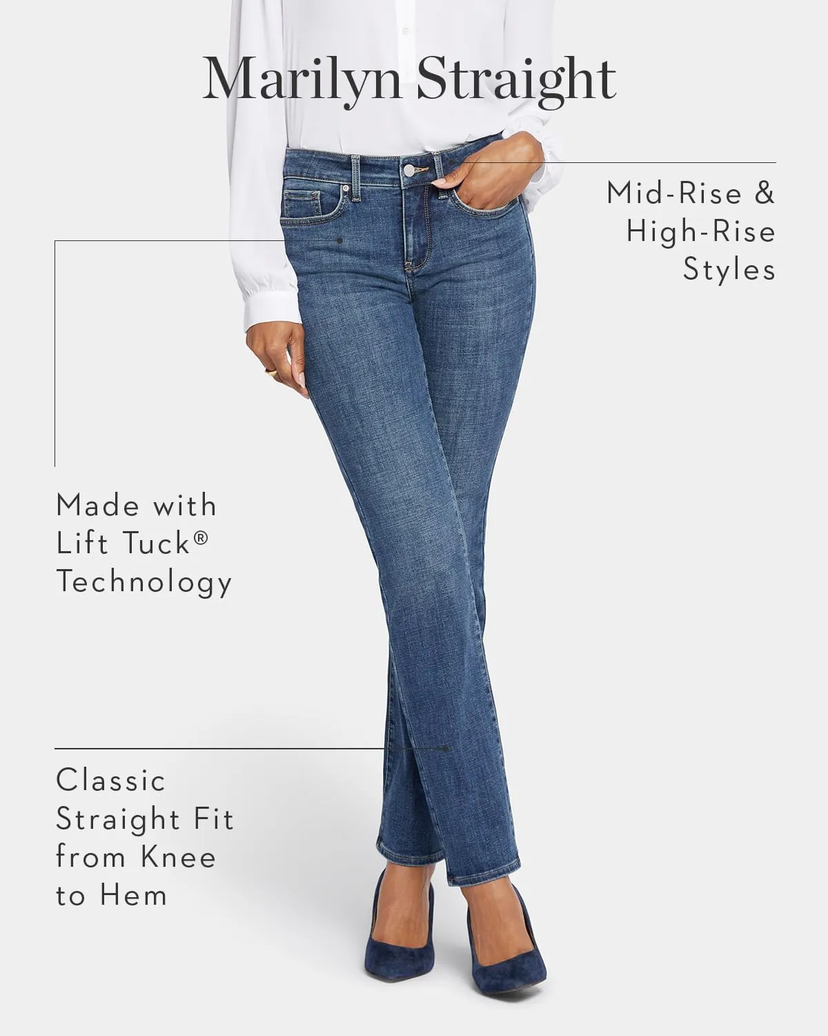 NYDJ Women's Petite Marilyn Straight Jean