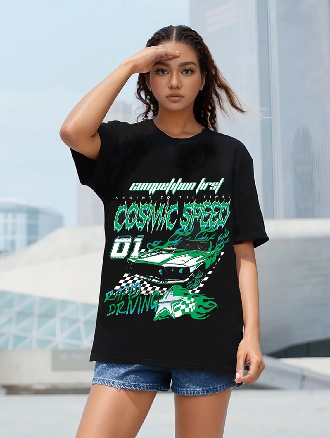 Oversized Graphic Tees Men Vintage Y2K Print Shirts Streetwear Unisex Harajuku T-Shirts