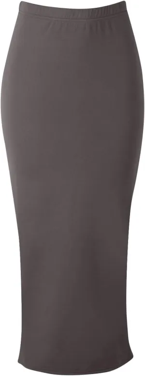 Pencil Skirt for Women Stretch High Waist Below Knee Bodycon Skirts Back Slit Hemline Business Casual Solid Skirts