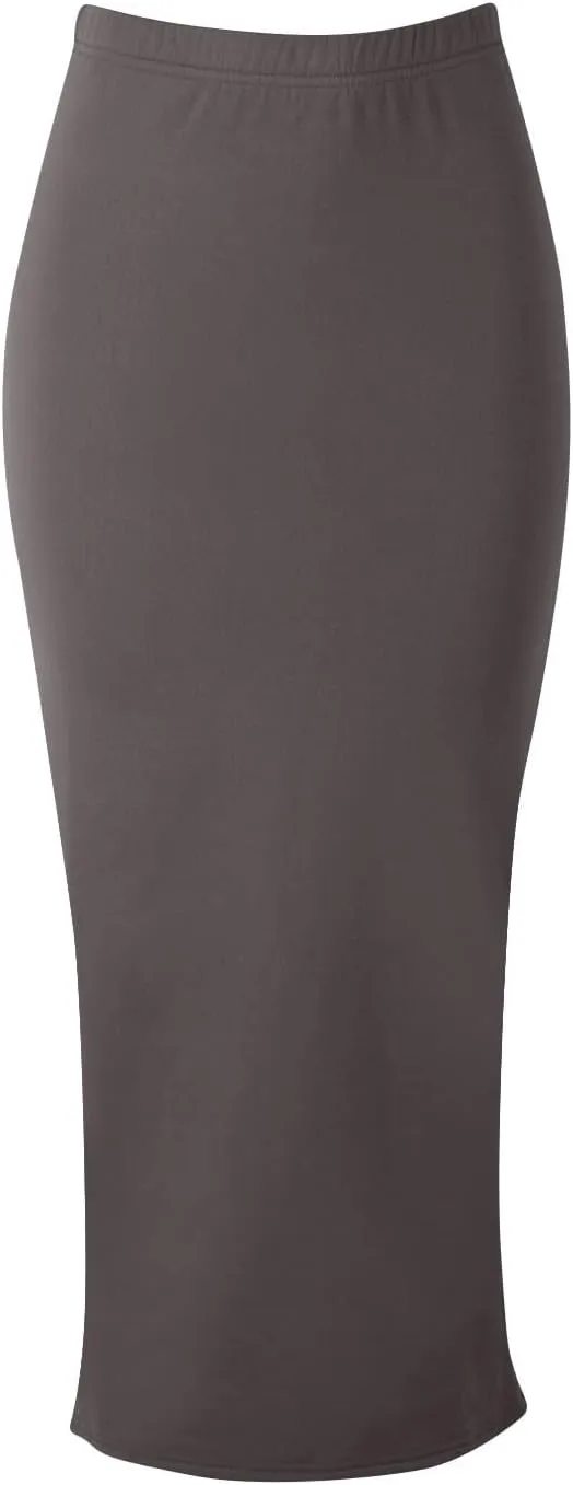 Pencil Skirt for Women Stretch High Waist Below Knee Bodycon Skirts Back Slit Hemline Business Casual Solid Skirts