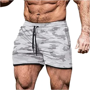 Running Shorts for Men 3 Inch Quick Dry Gym Athletic Workout Camo Jogging Sweatshorts with Pockets