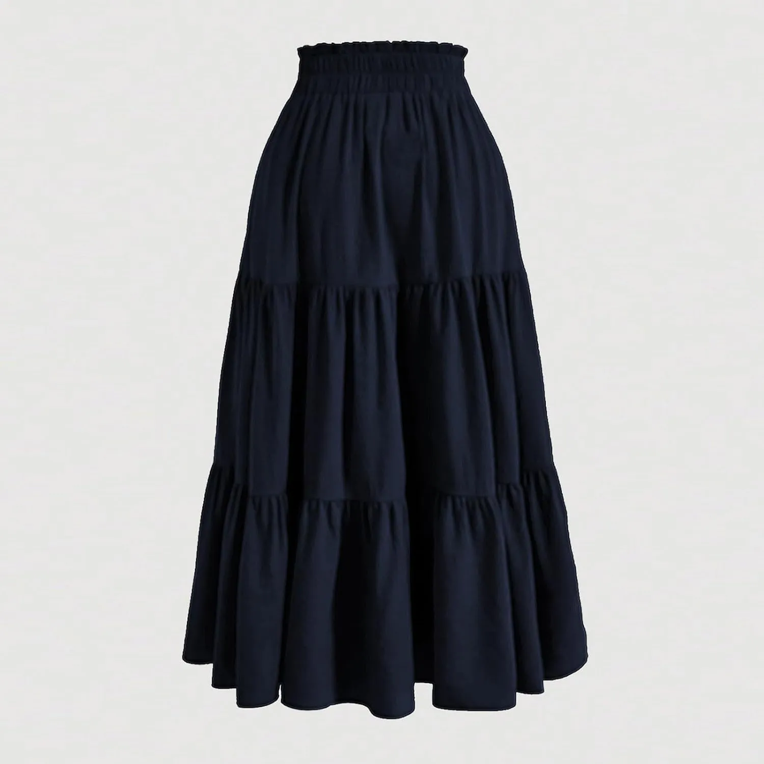Skirts for Women Midi Length Floral Tiered Skirt Drawstring Summer Flowy Flowy Vacation A Line Skirt with Pockets