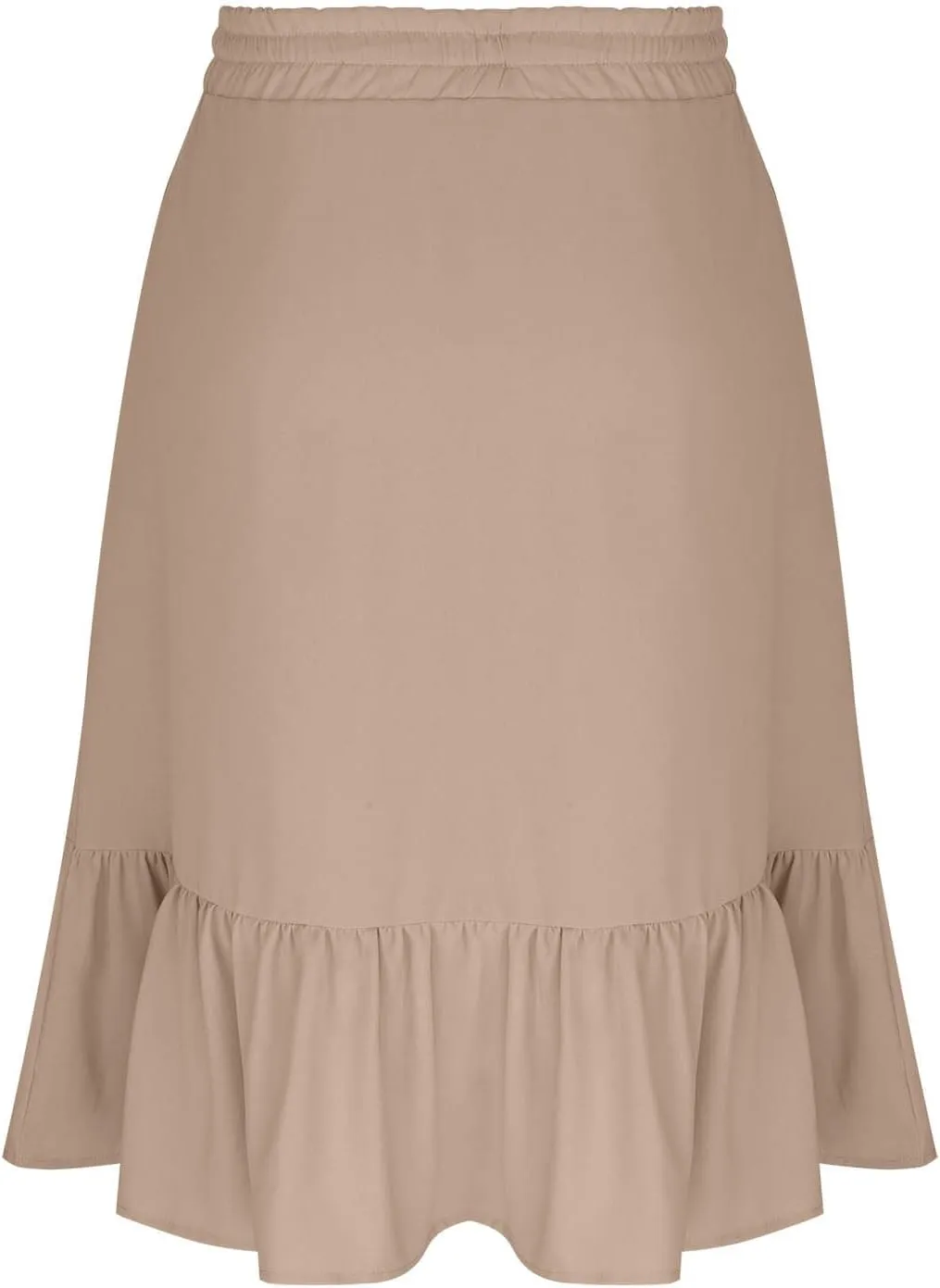 Skirts for Women Summer Flowy Skirts Midi Ruffle Skirt High Waisted Pleated Skirts Drawstring A Line Skirt for Travel