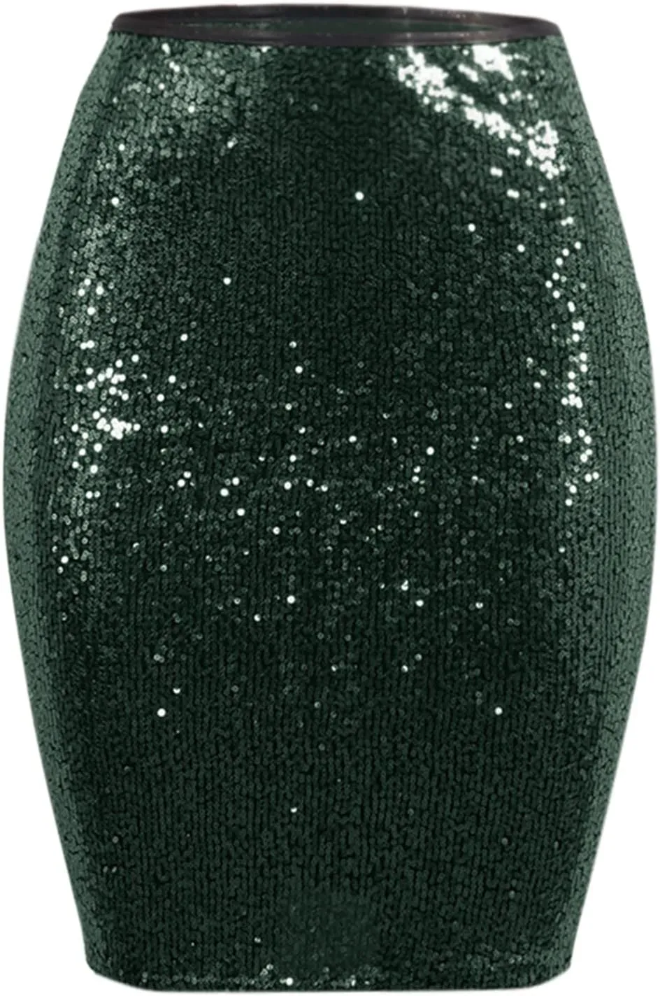 Skirts for Women Trendy Sequin High Elastic Waist Slim Fit Midi Length Pencil A-Line Skirts Fashion Clubwear