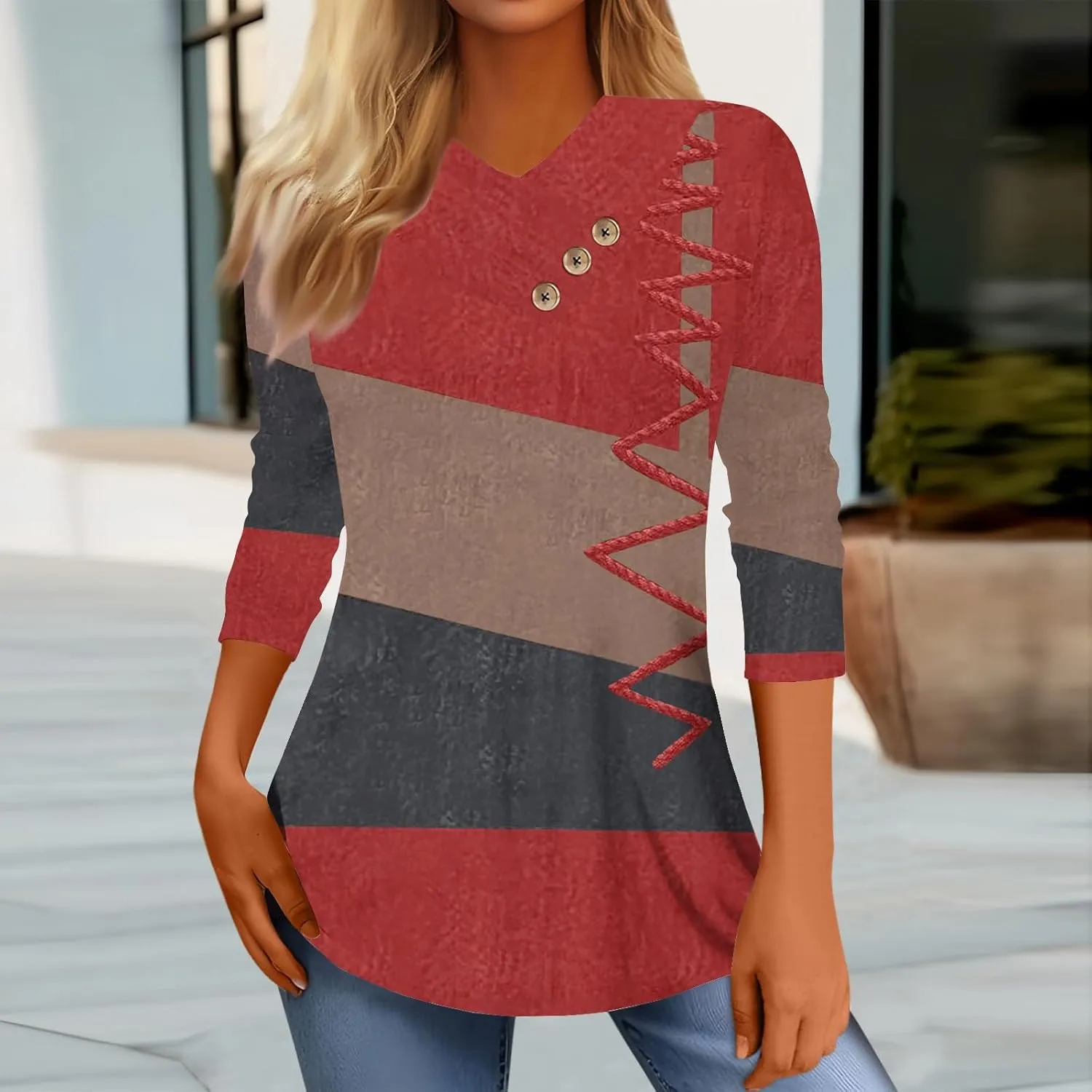 Summers Full Sleeve Trendy Shirts Ladie's Club Plus Size Thin Comfort Top Ladies Stretchy Ruffle Striped