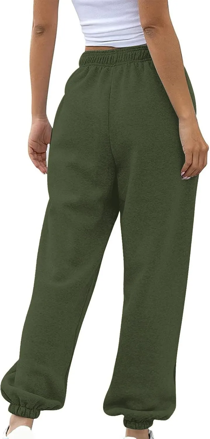 Sweatpants Women Baggy Drawstring Cinch Bottom Pants High Waisted Jogger Pants Workout Cargo Pants Lounge Trousers
