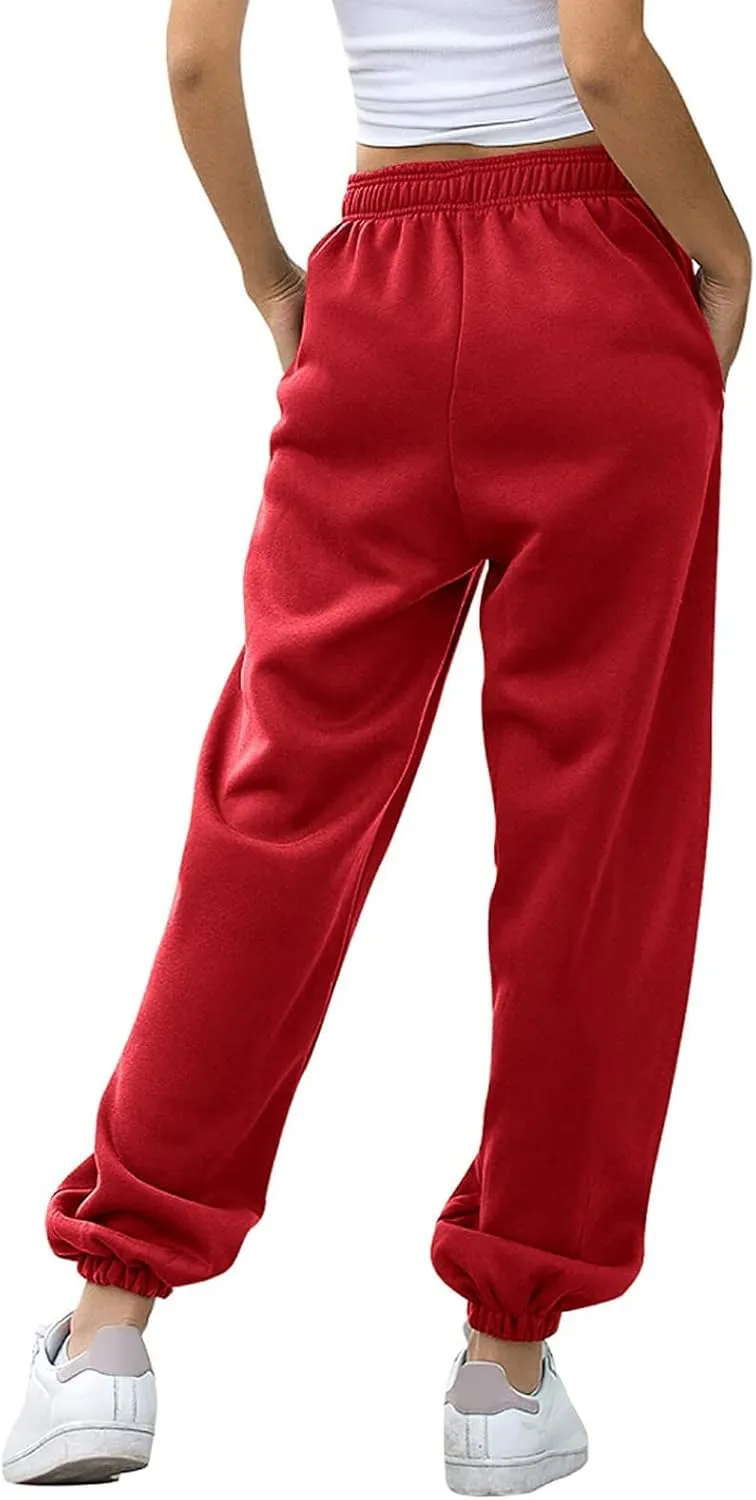 Sweatpants Women Baggy Drawstring Cinch Bottom Pants High Waisted Jogger Pants Workout Cargo Pants Lounge Trousers