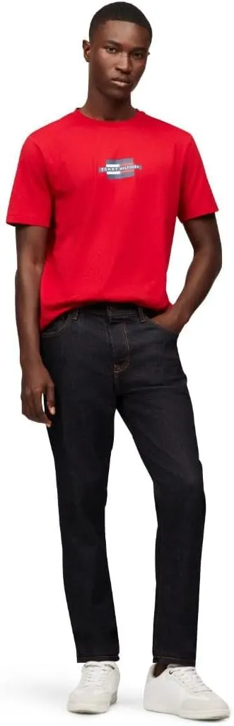 Tommy Hilfiger Men's Short Sleeve Cotton Graphic T-Shirts with Printed Logo