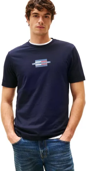 Tommy Hilfiger Men's Short Sleeve Cotton Graphic T-Shirts with Printed Logo