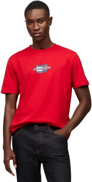 Tommy Hilfiger Men's Short Sleeve Cotton Graphic T-Shirts with Printed Logo