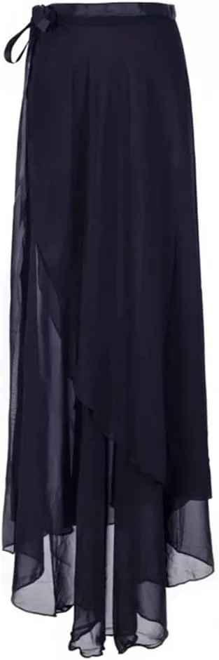 Women Elastic High Waisted Casual Chiffon Bodycon Skirts Summer Beach Vacation Long Skirts