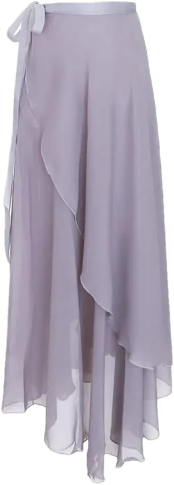 Women Elastic High Waisted Casual Chiffon Bodycon Skirts Summer Beach Vacation Long Skirts