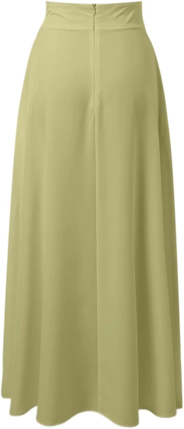 Women's 2025 Bohemian Long Skirts Flowy High Waist Floral Maxi Skirt Summer Regular Trendy A Line Casual Skirts