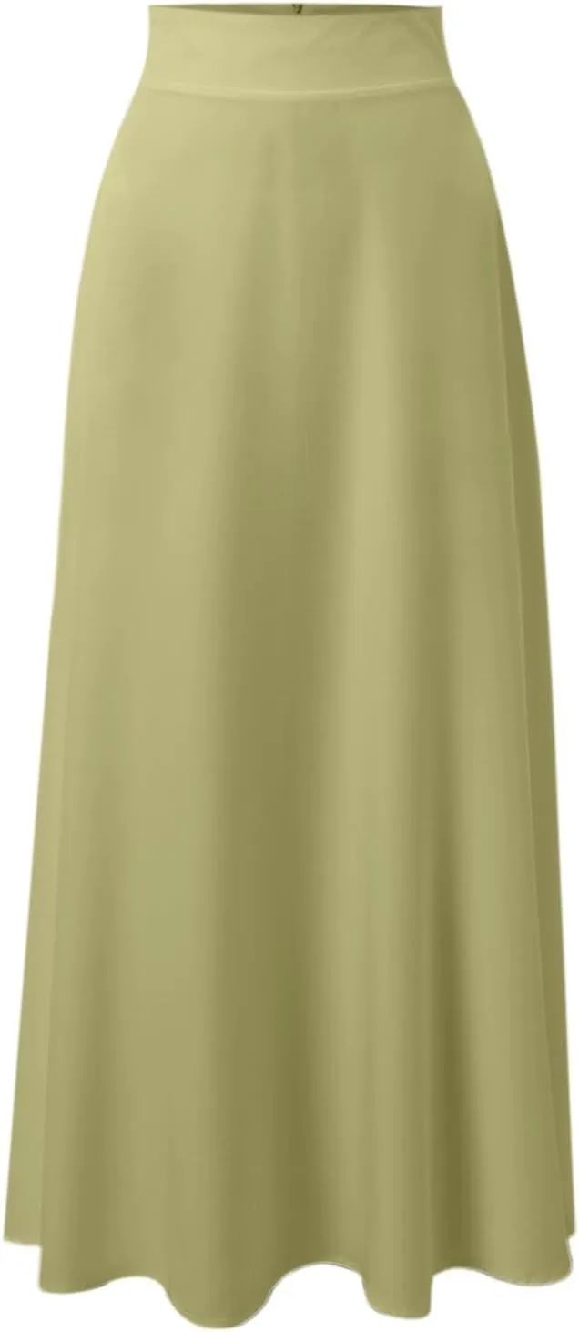 Women's 2025 Bohemian Long Skirts Flowy High Waist Floral Maxi Skirt Summer Regular Trendy A Line Casual Skirts