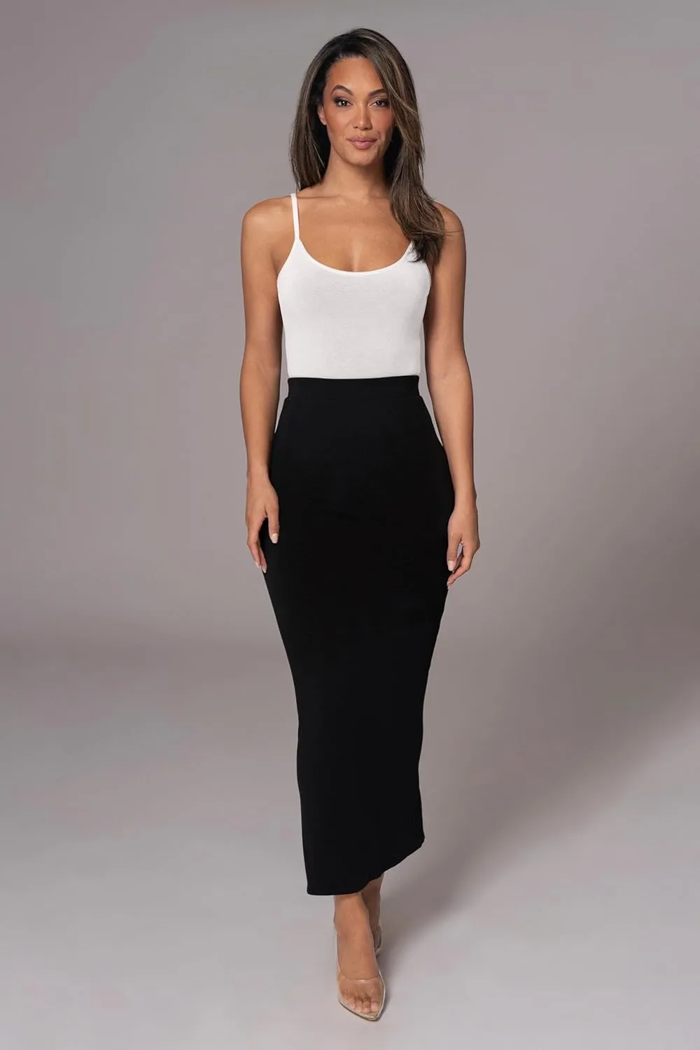 Womens Black Maxi midi Skirt Bodycon Long Pencil Skirts for Women High Waisted Elegant Work Spring Summer Thin Skirt 2025