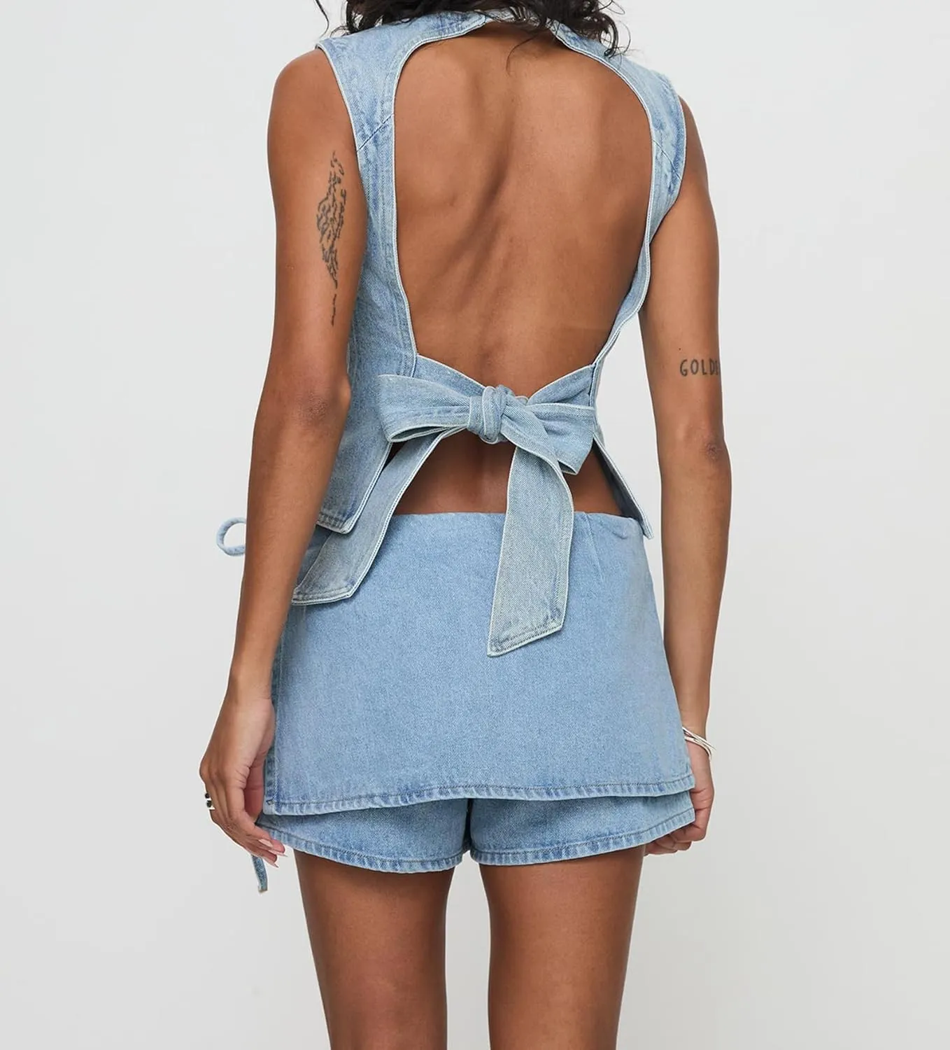 Women's Cargo Skort High Waisted Cargo Shorts Side Tie Bodycon Mini Y2K Denim Cargo Skirt Shorts with Pocket