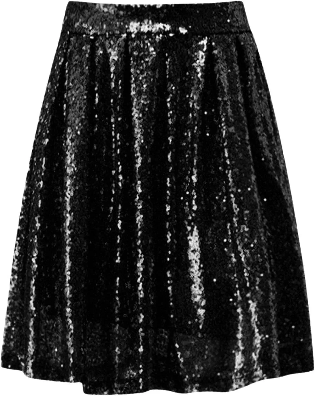 Womens Fringe Skirt Stretchy Sparkly Club Skirts Bodycon Dance Party Club Short Skirt Women Sequin Skirt Black
