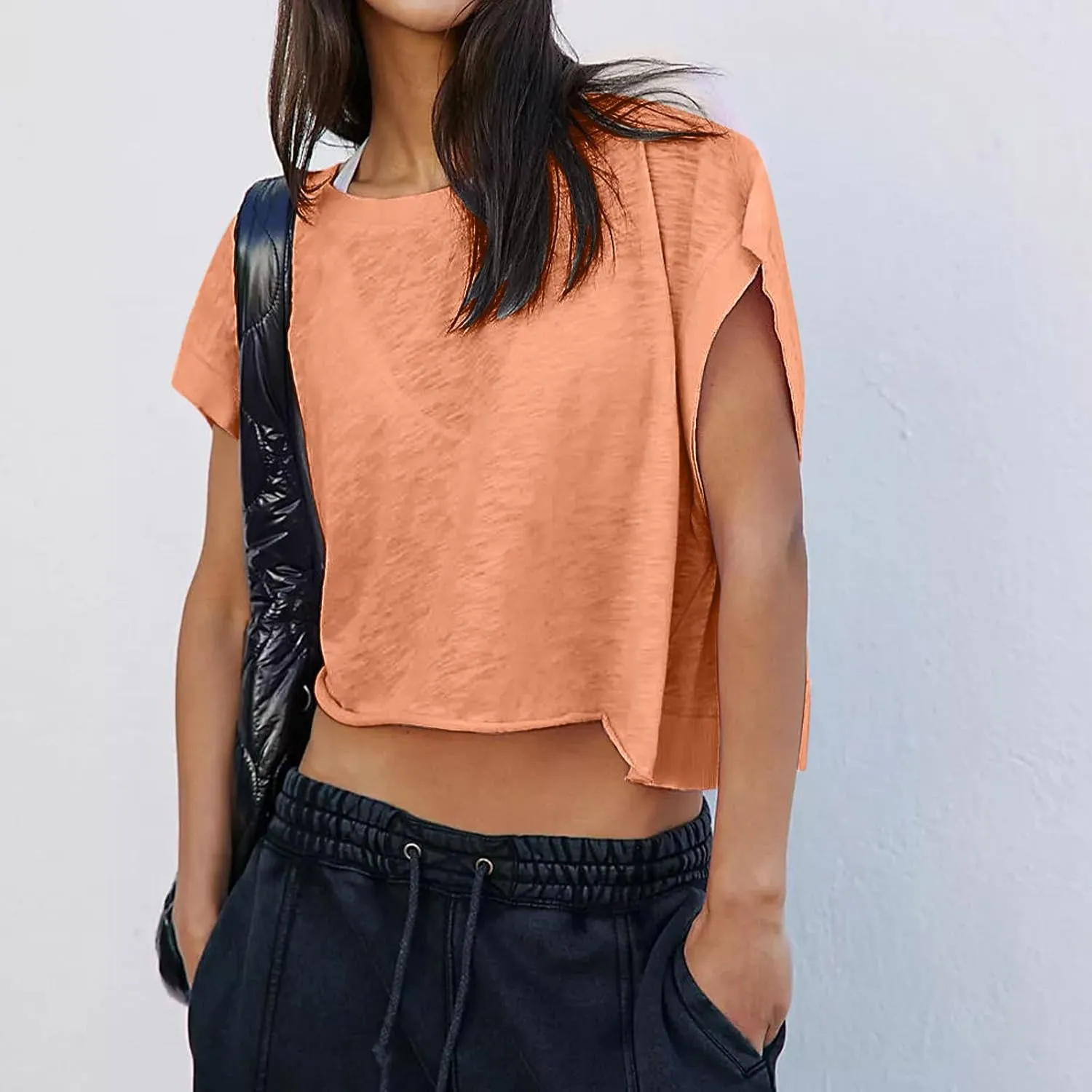 Womens Gym Yoga Tops Backless Casual Fashion Open Back Athletic Shirts Solid Color Running Crop Workout Tee Tops