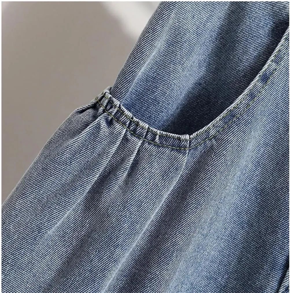 Women's High Waist Denim Long Skirt 2025 Spring Vintage Loose Elegant A-Line Skirts