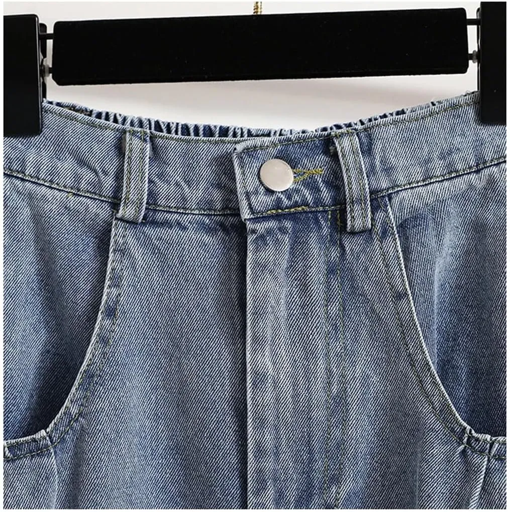 Women's High Waist Denim Long Skirt 2025 Spring Vintage Loose Elegant A-Line Skirts