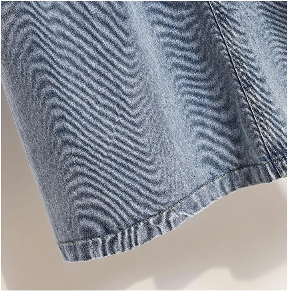 Women's High Waist Denim Long Skirt 2025 Spring Vintage Loose Elegant A-Line Skirts