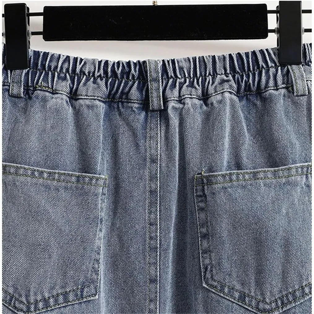 Women's High Waist Denim Long Skirt 2025 Spring Vintage Loose Elegant A-Line Skirts