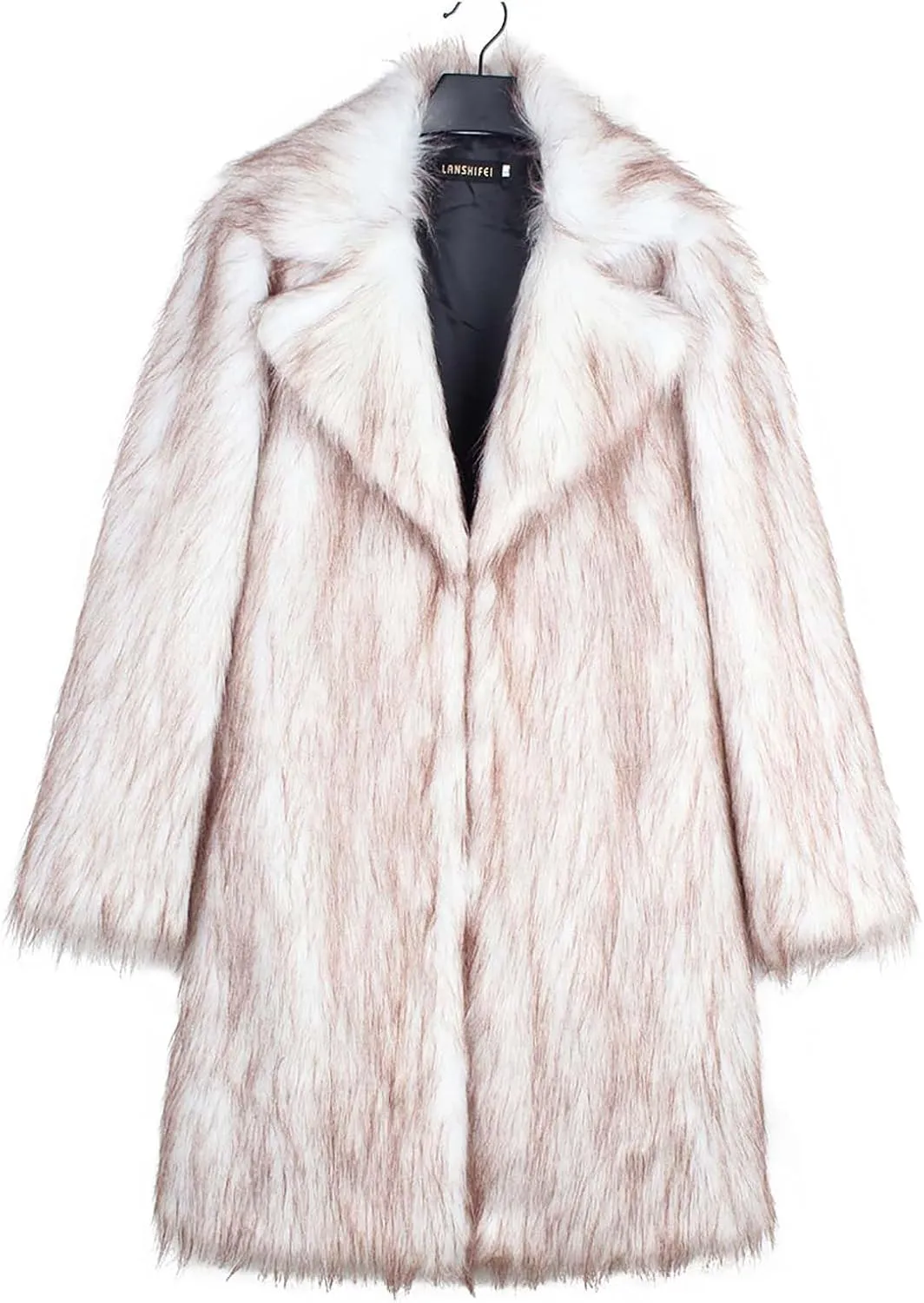 Womens Long Faux Fur Coat Oversized Loose Winter Jackets Trendy Luxury Trench Coat 2024 Open Front Lapel Outerwear