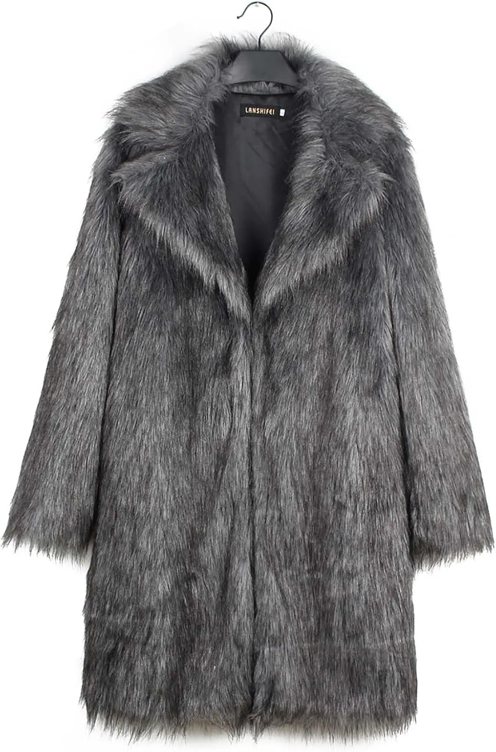 Womens Long Faux Fur Coat Oversized Loose Winter Jackets Trendy Luxury Trench Coat 2024 Open Front Lapel Outerwear