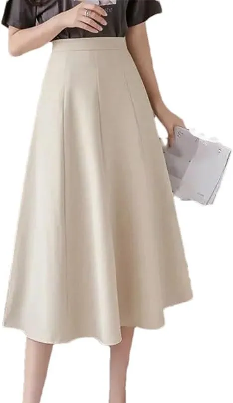 Womens Office Work Formal A Line Skirts Summer Casual High Waisted Party Flowy Maxi Skirt