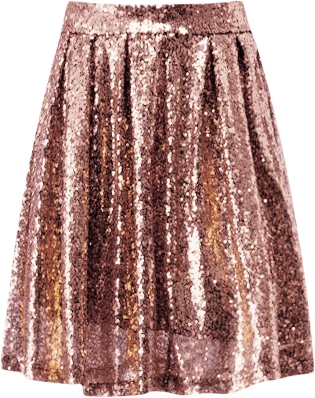 Women's Sequin Skirt Sparkle Stretchy Birthday Cake Skirt Puffy Skirt Mini Skirts with Belt Club Night Silver