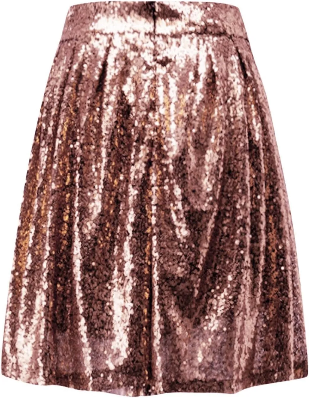 Women's Sequin Skirt Sparkle Stretchy Birthday Cake Skirt Puffy Skirt Mini Skirts with Belt Club Night Silver