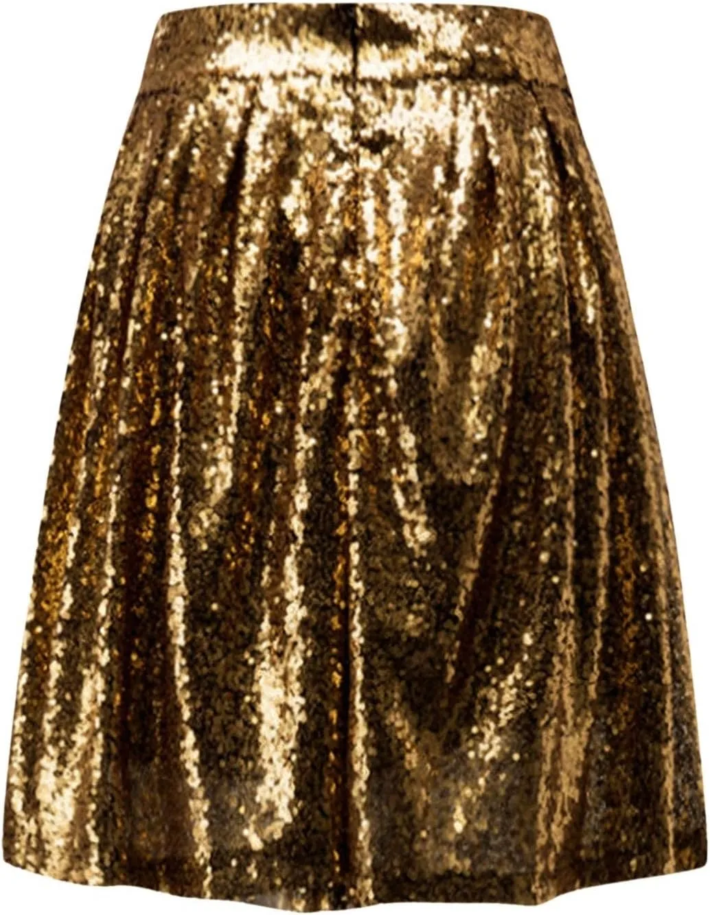 Women's Sequin Skirt Sparkle Stretchy Birthday Cake Skirt Puffy Skirt Mini Skirts with Belt Club Night Silver