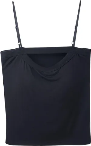 Women's Summer Crop Camisole Tops Built in Bra, Sleeveless Spaghetti Strap Cool Casual Shirts Basic Cami