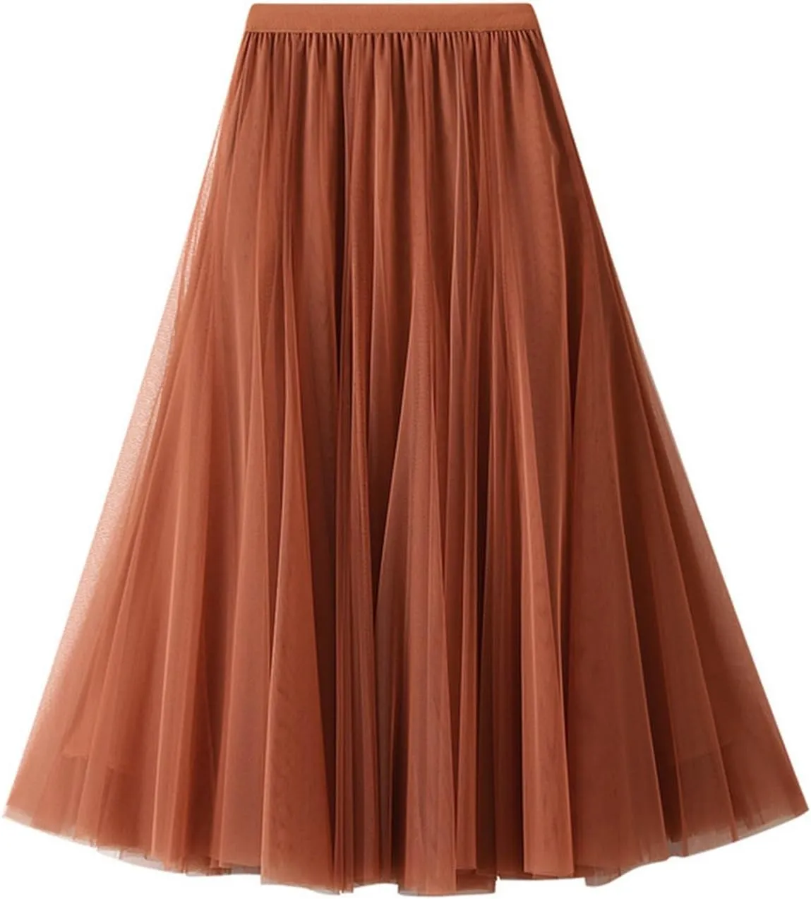 Women's Summer Elastic Waist Bohemian Print Beach Outfits High Waist Casual Maxi Skirt A-Line Tiered Long Skirt