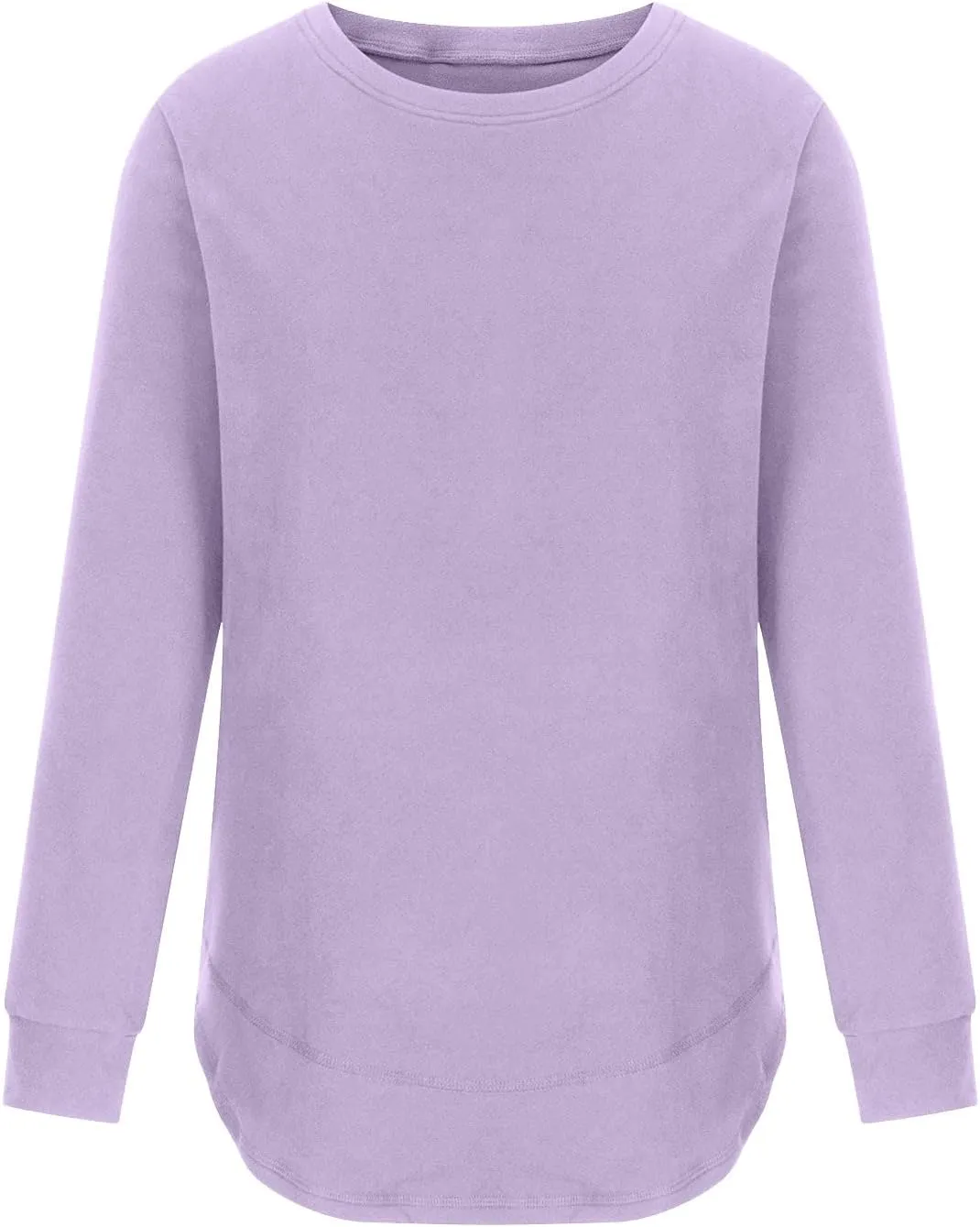 Womens Tops Ladies Tunics Casual Shirts Long Sleeve Pullover Blouses Crewneck Fleece Fashion Clothing Sweatshirts