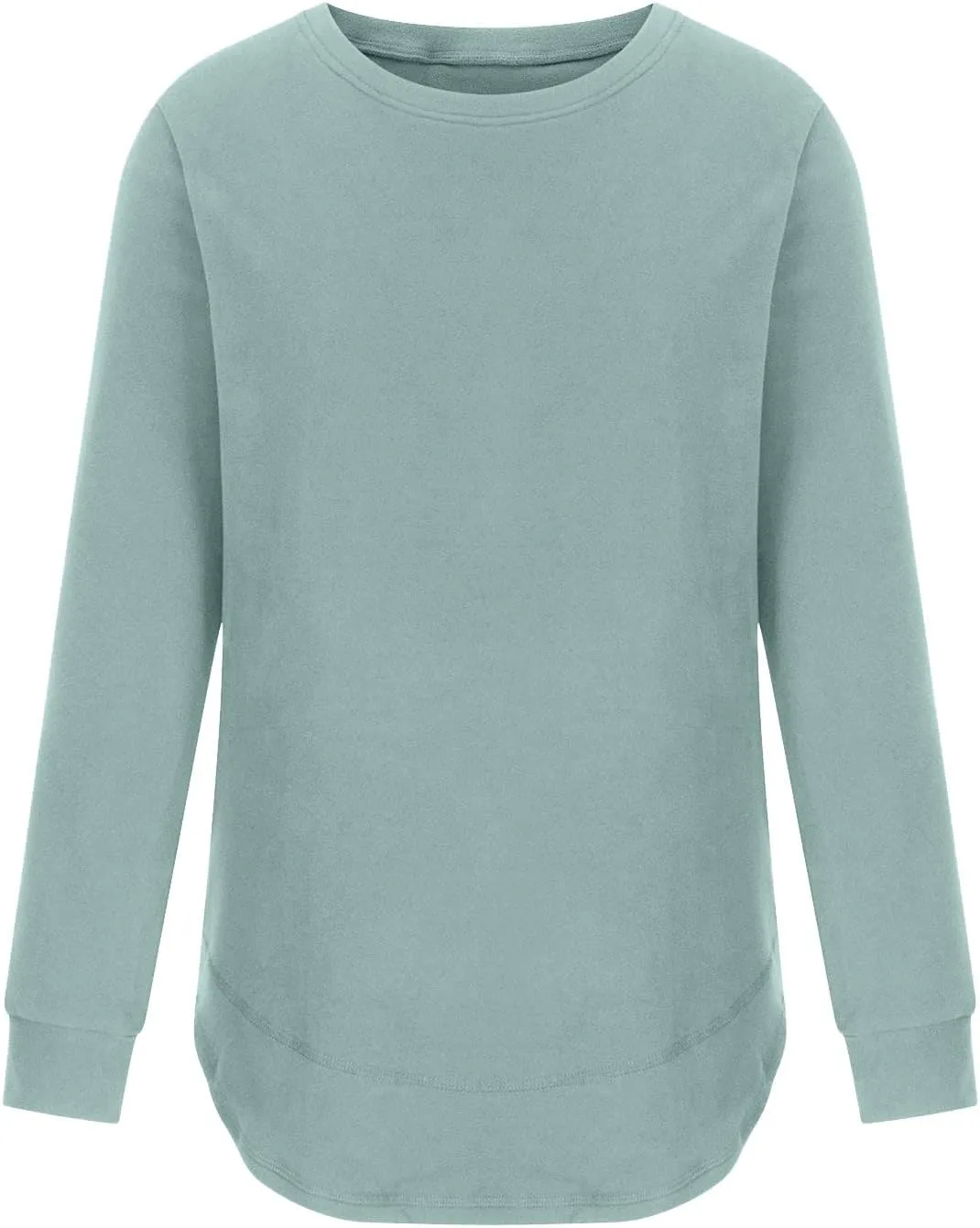 Womens Tops Ladies Tunics Casual Shirts Long Sleeve Pullover Blouses Crewneck Fleece Fashion Clothing Sweatshirts