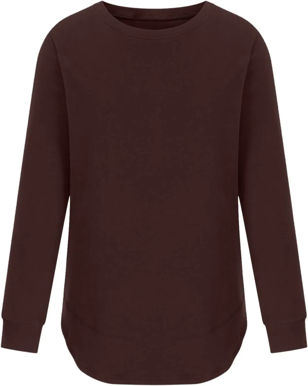 Womens Tops Ladies Tunics Casual Shirts Long Sleeve Pullover Blouses Crewneck Fleece Fashion Clothing Sweatshirts