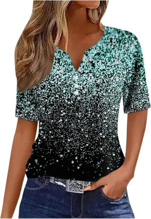 Womens Trendy 2024 Short Sleeve Tops Summer Blouses Shirts Vacation Tshirts Tee Dressy Causal Ladies Clothing